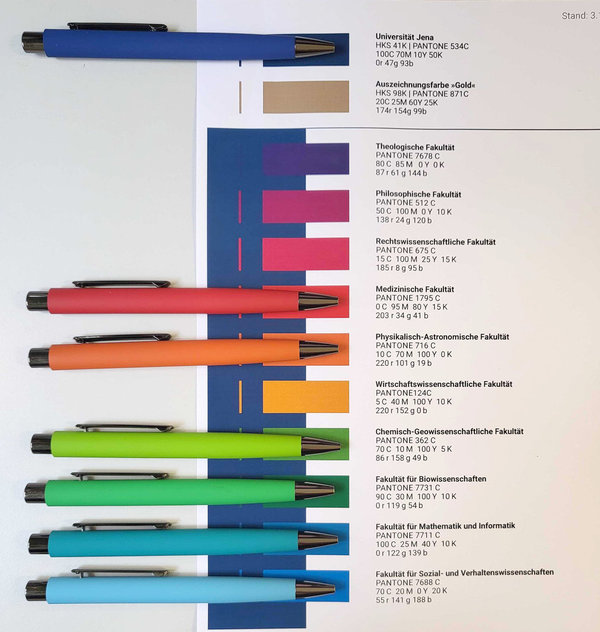 Kugelschreiber Ellipse Gum »Universität Jena« auch in Fakultätsfarben